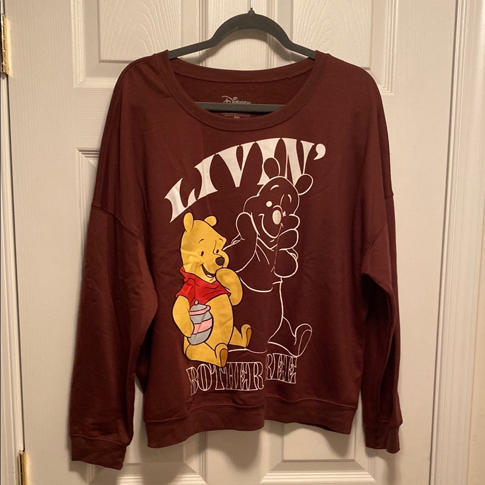 NWOT Disney Winnie the Pooh Brown Sweatshirt…size XXL - Picture 1 of 4